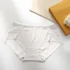 Women's Panties Women Ice Silk Seamless Mid Waist Breathable Thin Jacquard Lace Briefs