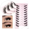 Falska ögonfransar 5/10 par 3D Faux Mink Half End Eye Tolongated Segmented Fake Makeup Tools for Women Drop Delivery Health Beauty Eyes DHCRQ