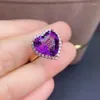 Cluster Rings KJJEAXCMY Fine Jewelry 925 Sterling Silver Inlaid Amethyst Luxury Girl Ring Support Test Chinese Style Selling