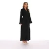 Etniska kläder Chiffon Cardigan Abaya Dubai Turkiet Kaftan Muslim Long Dresses For Women Casual Robe Kimono Femme Caftan Islam