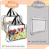 Storage Bags Large Toy With Labels Reusable Clear PVC Board Game Travel Waterproof Organizer Zipper Durable