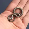 Tea Pets Copper Handmade Snake Pet Figurines Vintage Bronze Python Statue Boa Ornament Ceremony Accessories Home Table Decor