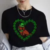 Dames T-shirts Rood Glad Teckel Print Tee T-shirt Zomer T-shirt 2024 Casual Tops Femme St Patrick's Day Mode streetwear