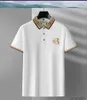 Designer de moda de manga curta polo de alta qualidade camisa de algodão bordado masculino camiseta roupas coreanas verão luxo topo 77865ca