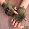 Cycling Gloves Tactical For Mens Hard Shell Protection Anti Slip And Wear-Resistant Sports Outdoor Training Half Finger Drop Delivery Otmyj