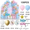 Baby Shower Motyw balony girland łuk Zestaw złoty różowy niebieski konfetti balon boy dziewczyna folia globos płeć ozdobna dekoracja 240118