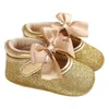 First Walkers Baby Gold Princess Shoes Comfortable Soft Infant Kids Girl Sole Crib Toddler Born Sandals Drop Delivery Maternity Ottmi