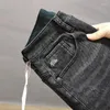 Jeans pour hommes de haute qualité coréen luxe slim fit denim avec lettre imprimée design pour hommes lavés streetwear pantalon de coton décontracté