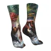 Chaussettes pour hommes huit chevaux cheval de course unisexe nouveauté hiver chaud épais tricot doux décontracté