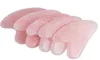 Natural Rose Quartz Gua Sha Board Pink Jade Stone Body Ansikte Eye Scraping Plate Akupunktur Massage Relaxation Hälsovård F4011263305
