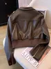UCXQ Streetwear haute qualité vestes en cuir PU mode tempérament court moto Bomber manteau 2024 printemps automne 23A7105 240124