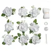 Flores decorativas decorações de carro de casamento artificial capa elegante estilo europeu conjunto de flores com para qualquer