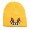 Basker 16 färger unisex höst vinter utomhus beanie för män kvinnor stickade gengar huva hatt broderad avslappnad utanför halloween hattar