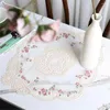 Table Cloth Rose Embroidered Tablecloth Lace Round Cover Wedding Party Dining Mat Decoration And Accessories