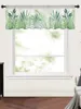 Rideau d'été plantes tropicales feuilles chambre Voile fenêtre courte en mousseline de soie rideaux pour cuisine décor à la maison petits rideaux en Tulle