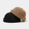 Berets Retro Cotton Hats Dome Brimless Cap Unisex Novelty Skullcap Trendy Color Elastic Panels Fashion Accessories Creative Gifts