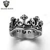 Anneaux de bande couronne bague couronne roi accessoires en acier inoxydable bijoux à main