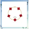 2024 Classic 4/four leaf clover designer bracelet white red blue Agate Shell Mother-of-Pearl charm bracelets 18K Gold Plated luxury wedding fashion jewelry With Box