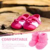 Buty botki urodzone buty szydełkowe do ręcznie robionego dzianiny niemowlęcia