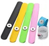 10 pcslot coloré Silicone gifle Bracelets ajustement 18mm bricolage boutons pression bijoux Snap bracelet à breloques pour adultes enfants NN7223135333