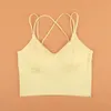 Lu align Beauty Camisoles Tanki Ice Silk Back Bras Bras Paski Krzyżowe Top Bezprzewodowe bieliznę Pushup Kobieta bielizna seksowna fitness kamizelka cytrynowa ll jogger lu lu