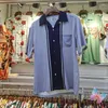 Camicie casual da uomo Real Po WACKO Maria Camicia tinta unita risvolto monopetto manica corta T-shirt Abbigliamento Cardigan