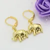 Brincos pendurados gota 12 15mm elefante cor dourada para noiva mulheres sorte lindos casamentos presentes de festa joias exclusivas b2659