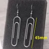 Studörhängen Partihandel Fashion Tassel Asymmetriska titanstål Twisted Paper Clip Ear Hook Enkla smycken