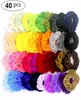 2040 PcsSet Vintage Hair Scrunchies Stretchy Velvet Scrunchie Pack Women Elastic Hair Bands Girl Headwear Rubber Hair Ties LJ2005963233