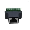 Computerkabels Connectors S 1 stks Ethernet Rj45 vrouwelijk naar schroefterminal 8-pins CCTV digitale DVR-adapterconnector Drop Delivery Comput Otv5J