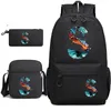 Rugzak 26 Engels Alfabet Print Schooltassen Voor Tienermeisjes Jongens Bagpack Sets Paars Abstract Cartoon Rugzakken Tieners