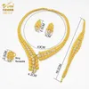 ANIID Set di gioielli nigeriani per le donne Matrimonio africano 24K Color oro Dubai Gioielli da sposa Collana e orecchini etiopi Set 240123