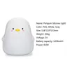 Night Lights Penguin Silicone Touch Sensor Night Light 7 Colors USB Charging LED Night Lamp For Children Baby Christmas YQ240207