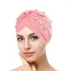 Berety muzułmańskie czapki turbańskie koralikowe wypadanie włosów banadany szalik dla kobiet odzież turb