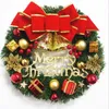 30cm Red Christmas Wreath for Front Door Gold Window Wall Door Chirtmas Decoration Garland Ornament Navidad Party Decor 240130