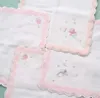 Towel Package Quality Afternoon Tea Cut Edge Cotton Yarn Dyed Jacquard Twistless Embroidery Small Square Wedding Gift