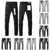 Een paarse jeans denim broek heren jeans ontwerper Jean Men Black broek hoogwaardige kwaliteit rechte ontwerp retro streetwear casual trainingsontwerpers Joggers broek