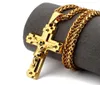Męskie duże Jezus Gold Fashion Naszyjka biżuteria punkowa bioder biżuteria Długie łańcuch Naszyjniki dla men8266680