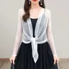 Women's Blouses Trendy Lady Dress Shawl Open Stitch Sun Protection Cardigan Exquisite Prom Matching Ladies Shirt Anti-UV