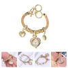 Wristwatches Bracelet Watch Unique With Heart Wrist Decoration Watches Decorative Bracelets Elegant Women Exquisite Chain Manual