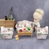 1/12 Mini süße Puppen Sofa Kissen Set Simulation Puppenhaus Möbel Spielzeug Miniatur Puppenhaus Zubehör Kinder Spielzeug Geschenk 240202