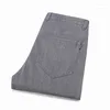 Jeans da uomo estivi sottili grigi pantaloni larghi stile classico moda business pantaloni di jeans elasticizzati dritti pantaloni di alta qualità di marca maschile