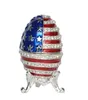 Faberge Egg Trinket Box Met juwelen getooide sterren Metalen sieraden Decoratieve geschenkdoos Home Decor194K8092376