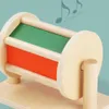 Baby Draaiende Regenboogtrommel Zintuiglijke Ontwikkeling Speelgoed Rollende Rammelaar Cadeau Montessori Speelgoed Voor 612 Maanden Jongen Meisje Houten 240124