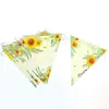 Party Decoration Paper Sunflower Triangle Flag Banner Fall Autumn Sun Flower Wedding Reception Bridal Shower Streamer Backdrop Decorations