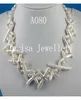 Neucine White Color Cross Cross Fresh Acqua di perle di perle 730mm 18039039 Fashion Lady039s Regali per feste di nozze Gioielli8174060