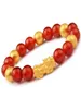 Pulsera de cuentas de ágata roja con dijes de animales Pixiu chapada en oro, pulsera de mascota de la suerte de transferencia vietnamita, regalo para mujer 62520008522828