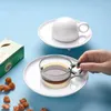 Canecas Criativo Xícara de Café Tarde Chávena e Pires Conjunto Simples Escritório Portátil Engraçado Design Invertido UFO