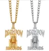 2st Crystal DeathRowRecords Prisoner Pendant Necklace For Women Mens Hip Hop Accessoarer för smycken halsband Necklänk Chain6144442