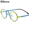 Sunglasses Frames 56882 Colorful Pure Titanium Round Glasses Frame Women High Quality Ultralight Clear Eyewear Men Fashion Optical Spectacle